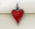 Pave Diamond Enamel Heart Pendant,  (DEM-4076)